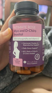 Myo-inositol y D-Chiro Inositol Mezcla 40:1 + Vitamina D3 + Ashwagandha – Cápsula vegana – Equilibrio hormonal y apoyo ovárico saludable para mujeres