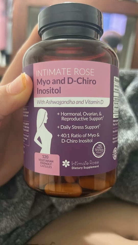 Myo-inositol y D-Chiro Inositol Mezcla 40:1 + Vitamina D3 + Ashwagandha – Cápsula vegana – Equilibrio hormonal y apoyo ovárico saludable para mujeres